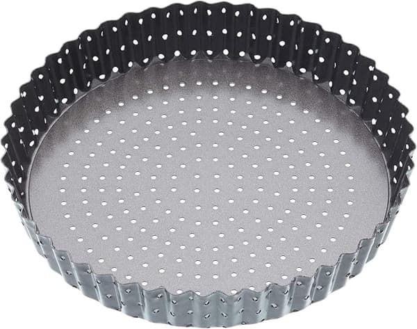 Grå, 25 cm, Non-Stick Løs Bunns Fløyteform/Quicheform