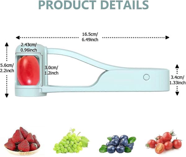 Grape Slicer for Toddlers, Grape Cutter, Cherry Tomato Slicer Kitchen Tool, Creative Small Fruit Slicer Tool