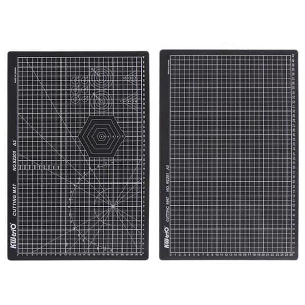 A3 PVC Cutting Mat Double-Sided Self-Healing Cutting Mat Patchwork Cutting Mat DIY Tool Office Supplies, Black