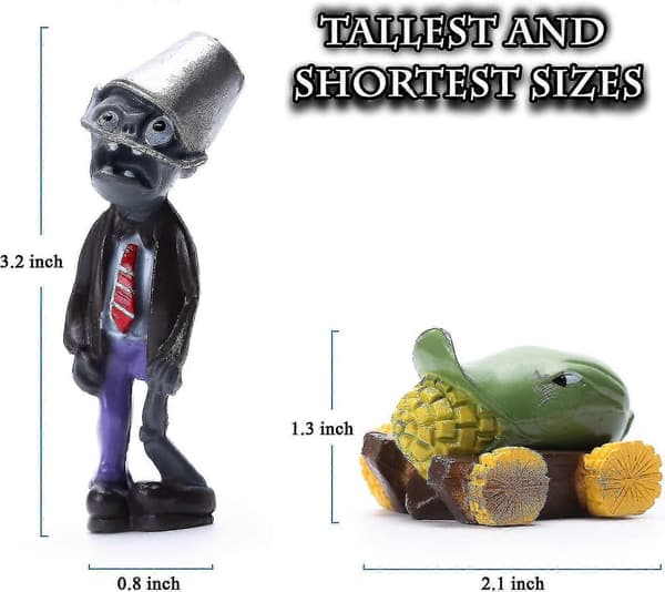 16 pcs Plants Vs Zombies Figures Pvz Figures Cupcake Figures Decorative Toys