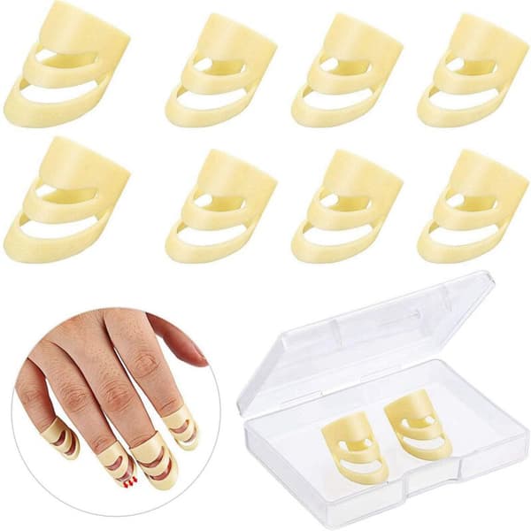 16 Pieces Adjustable Medium & Large Thumb Plastic Picks for Guitar, Bass, Banjo & Ukulele