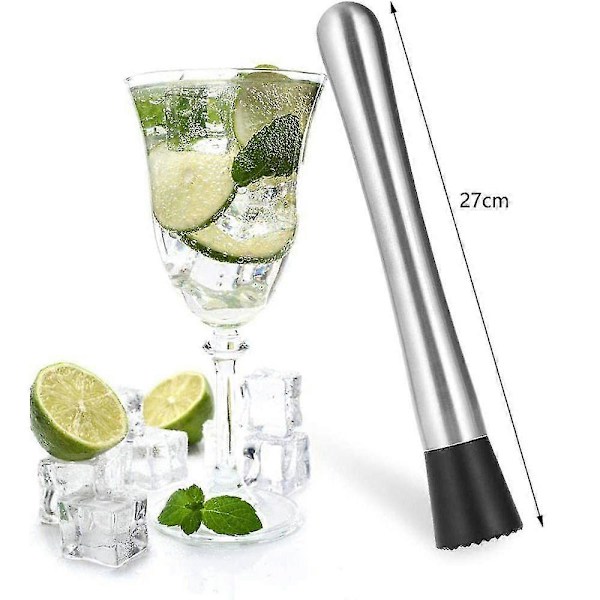Muddler Cocktail Dricks Muddler Muddler Mojito Muddler Baari Muddler Cocktail Muddler Lime Baarilusikka Sekoituslusikka 21cm