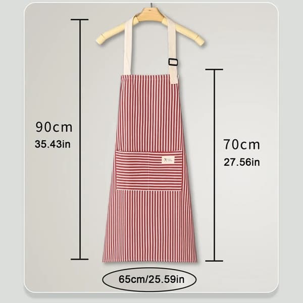 Kitchen Apron, Adjustable Apron with 2 Pockets, Cotton Kitchen Apron, Work Apron, Kitchen Aprons for Restaurant, Bar, Cafes Blue