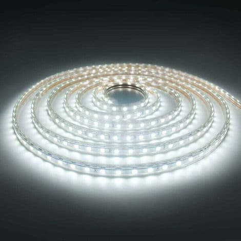 Meter LED-list med strømbryter, IP65 vanntett, 220V LED-list, kaldhvit