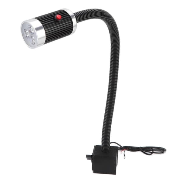 LED Fleksibel Svanhals Arbejdslampe 24V 9W til Industri, Rustfri Aluminium Magnetisk Base
