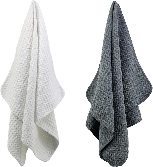 Premium mikrofiber kökshandduk våffelväv, 6-pack