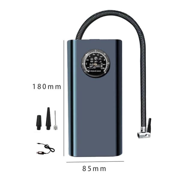 Portable pen-style tire inflator, handheld rechargeable pump, electric air compressor, mini air pump suitable for approx.