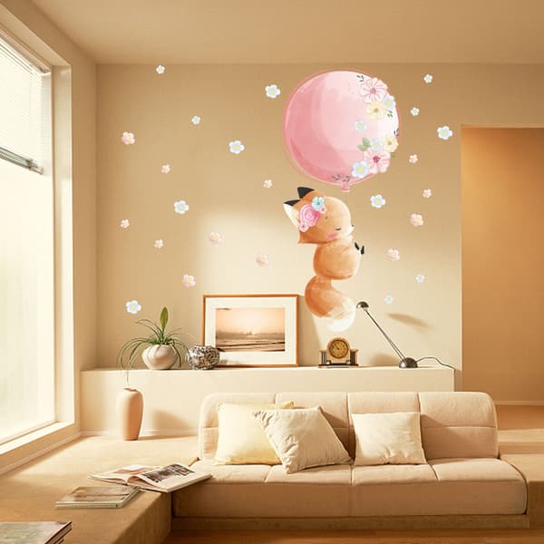 Wall Stickers The Little Fox Balloon Wall Decals Mural Decals