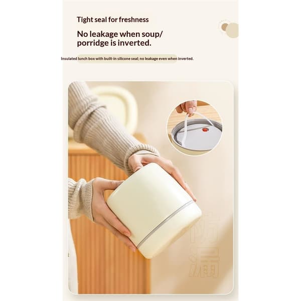 for varm mat 1,2L vakuumisolert mattermos (beige)