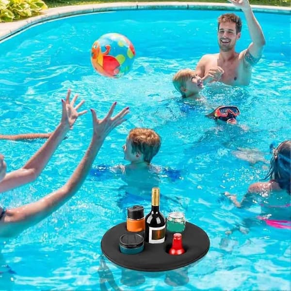 Flydende Poolkopholder Pool Drikkeflåde med 5 Huller Flydende Bakke til Poolfester Strand Spa Boblebad