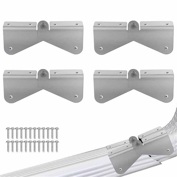 Downspout Extension Hinge, 4-Pack Gutter Extension Hinges Fit 2x3, 3x4, 5 Inch