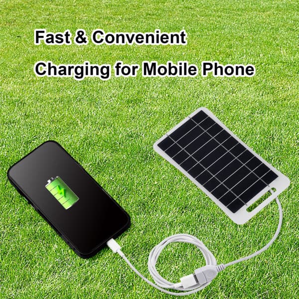 5V/2W Small Solar Panel with USB Port, Waterproof Monocrystalline Silicon Solar Cell