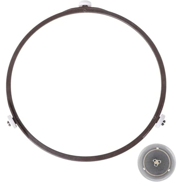 Universal 22cm Rotating Turntable Support for Microwave, Compatible with Most Brands - Brown
