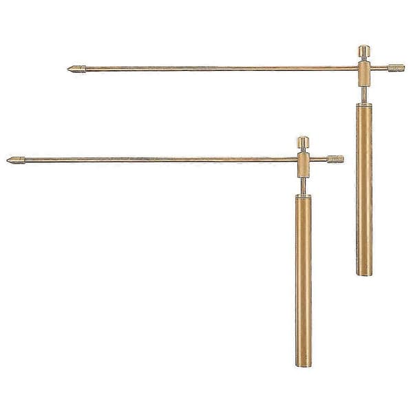 2 Pieces Dowsing Rods Copper Dowsing Rods Portable Divination Probe with Storage Bag