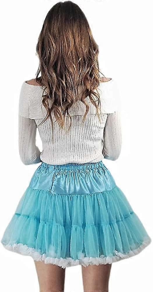 Elastisk chiffon underkjole til kvinder, puffet tylskørt, prinsesse balletskørt, pettiskørter S-2xl Style1 M Style1 M