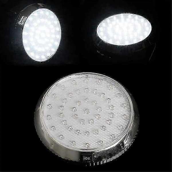 12V 46 LED spotlight for RV, 2 pcs caravan ceiling dome light with on/off switch