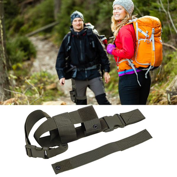 Vattenflaskhållare med Molle-system, multifunktionell för utomhuscamping och vandring, grön
