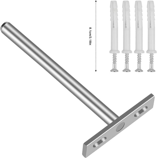 124 mm Floating Shelf Brackets Shelf Bracket, Invisible Floating Shelf Bracket, Brackets Floating Shelf Bracket Wooden Shelf Bracket (White, 2 pcs)