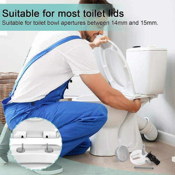 2 dele toiletsædebeslagssæt, toiletsædehængsel toiletskålsbeslag