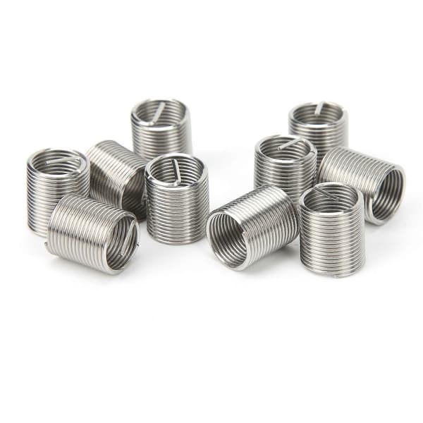 Stainless Steel Thread Inserts, Repair Fastener Kit M10x1x2D 50pcs