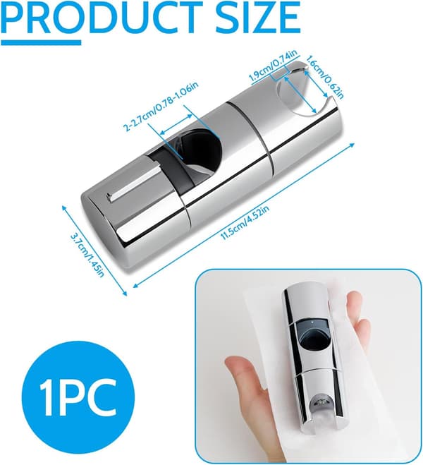 1 Piece 18-25MM Adjustable ABS Replacement Hand Shower Rail Head