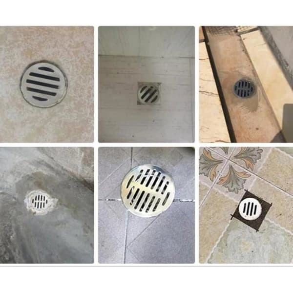 Afløbsrist i rustfrit stål - Metalrist mod tilstopning - Til balkon og gårdhave (200 mm)