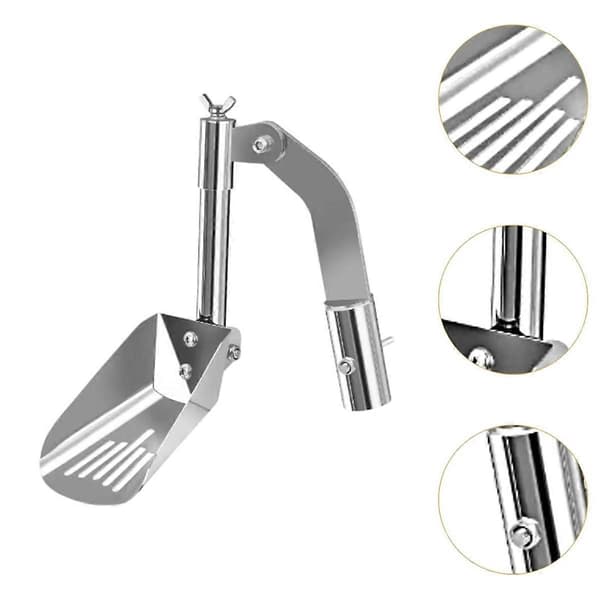 Gutter Scoop Leaf Cleaning Spoon Stainless Steel Cleaner Silver Silver