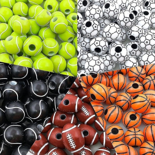 100 st DIY Smyckestillbehör Akryl Pärlor Basket Perforerade Pärlor Strängpärlor
