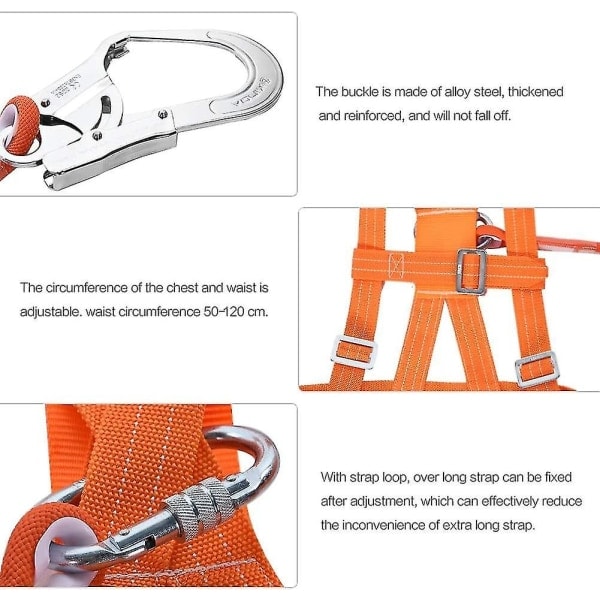 Säkerhetssele-kit, fallskydd Säkerhetssele Luftarbete Fallskyddssele (3m stort spänne)