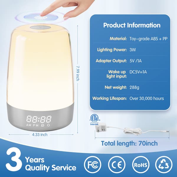 Sunrise Simulation Alarm Clock for Heavy Sleepers Adults