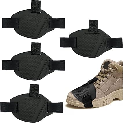 4 Pieces Black Motorcycle Gear Shift Pads, Durable Motorcycle Shoe