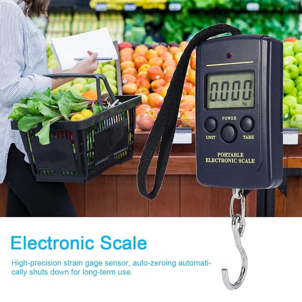 40 kg Multifunctional Precision Electronic Scale, Digital Hanging Scale, Luggage Scale, Portable LCD Scale