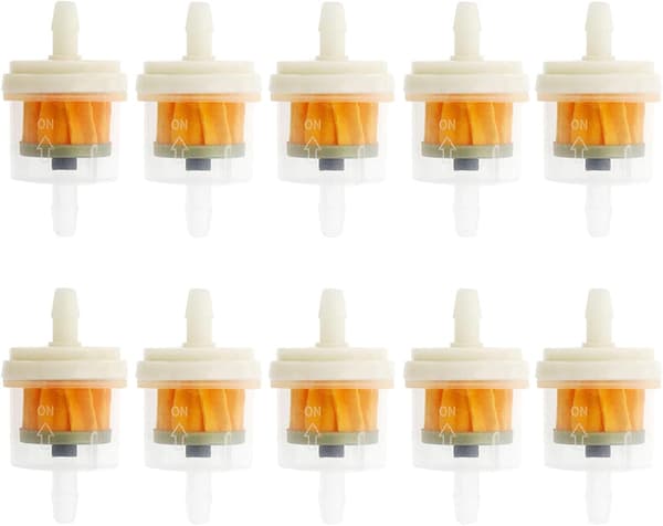 10-pack bränslefilter för gräsklippare mopedfilter