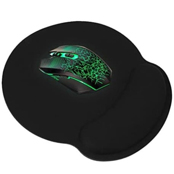 Tangentbordshandstödsmusmatta Handstödsdynor för tangentbord och mus, Ergonomiskt minnesskumhandstöd Svart
