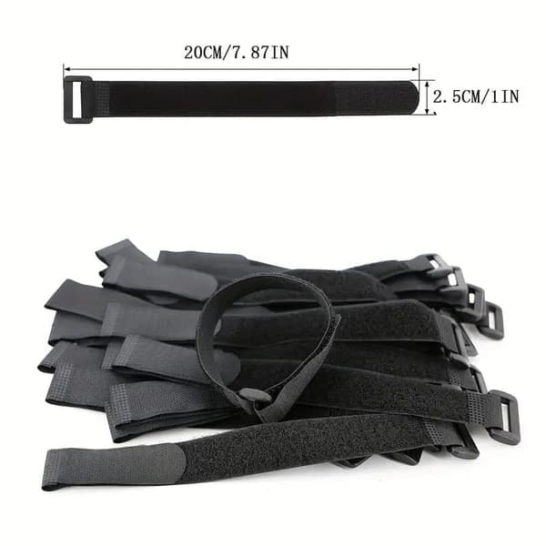 Cable Ties, Velcro Straps, Reusable Cable Ties Velcro 50-pack