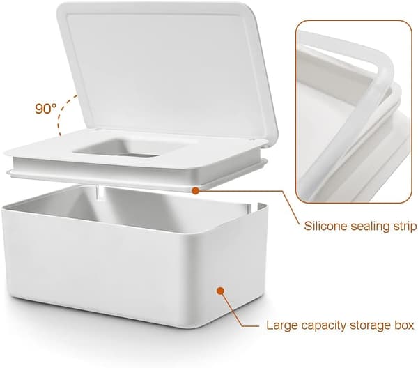 Tissue box with lid, waterproof dustproof wet wipe box, tissue