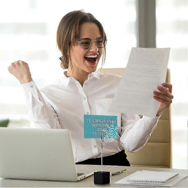 20 Pieces Cube Base Alligator Clip Memo Holder Table Card Holder Cube Base