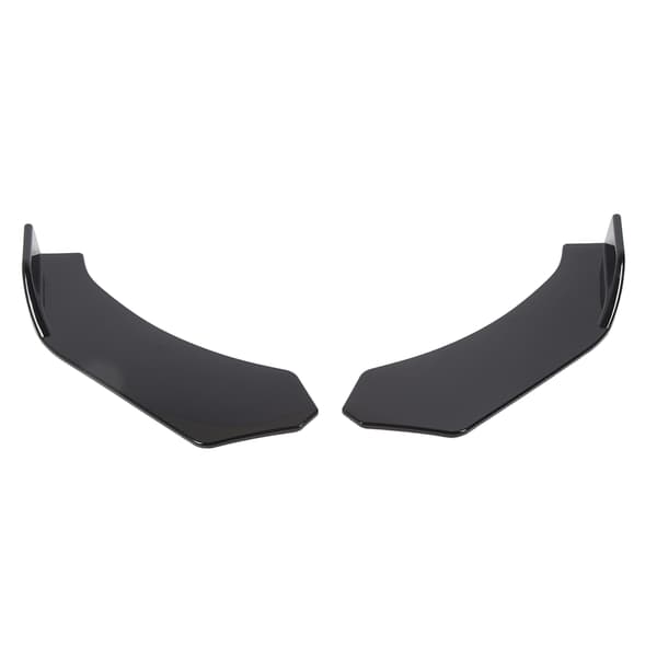 2pcs Front Bumper Lip Universal Gloss Black 57cm Left Right Bumper Lip Splitters Winglets for Vehicles