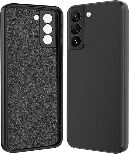 Black, Camera Protection Case for Samsung Galaxy S22, Samsung S22 5G Silicone Case, Shockproof Protective Case, Thin, Soft, Elegant
