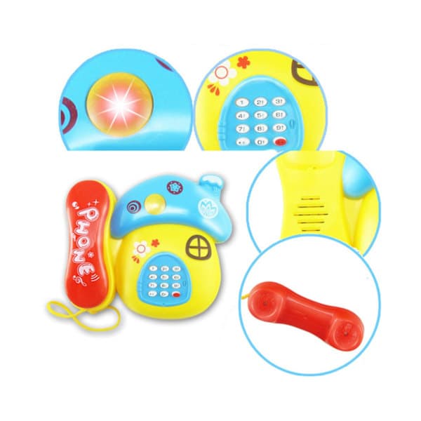 Funny Cartoon Music Pull Wire Phone Toy Educational Development Kids Christmas Gift