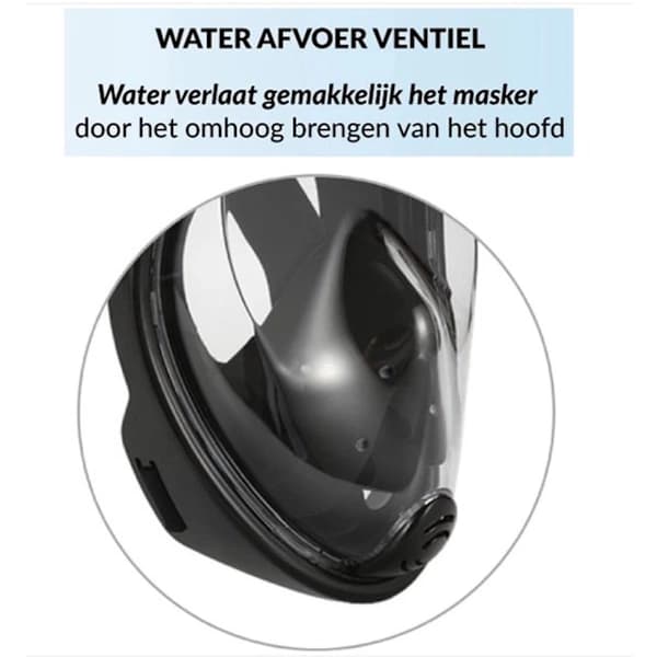 Snorkelmaske til voksne L/XL - Sort snorkelsæt