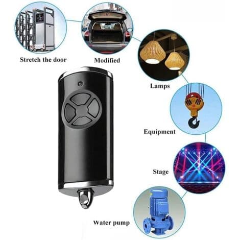 2 pcs. Garage Door Remote Controls - Compatible with Novoferm Novotron 502/512 - 433.92 MHz Frequency - Rolling Code for Enhanced Security - MIX43-2