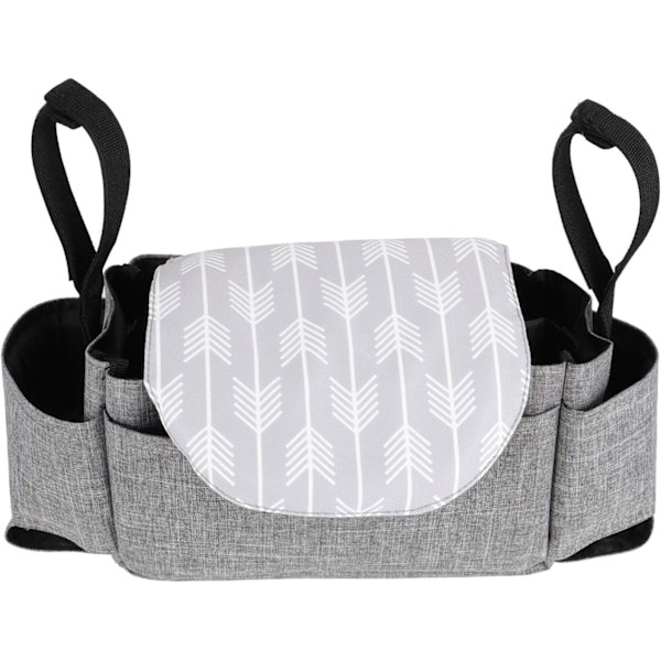 Baby Barnevognsarrangør Taske med Kopholdere Bleopbevaringstaske Buggy Organizer