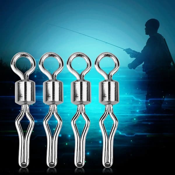 Durable Rolling Swivels with Stainless Steel Snap - 100pcs