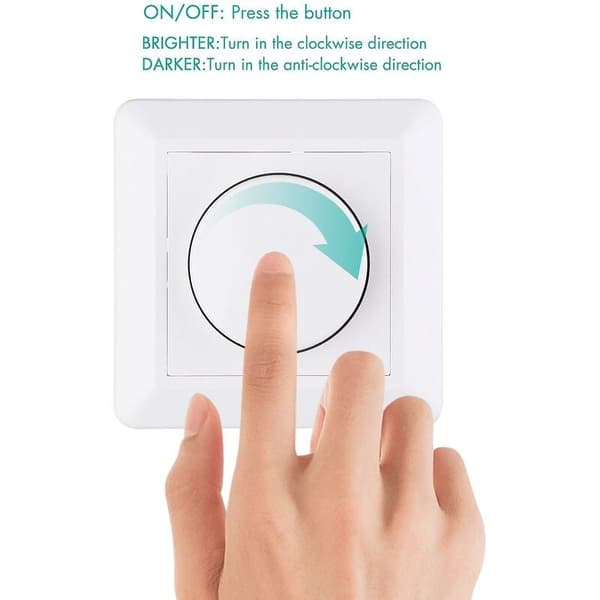 Lysdimmer, 220-240v 5-200w Smart Knappbryter og Dimmere Lysdimmer
