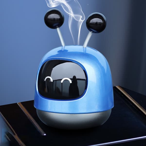 Bil Arom Diffuser Kreativ Robot Stil Luftventil Parfym Prydnad Solid Parfym Långvarig Interiör Tillbehör Blå
