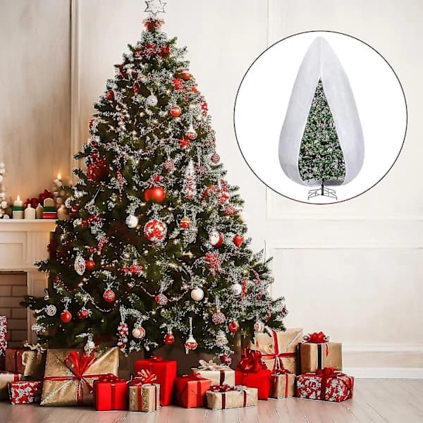 Upright Non-Woven Christmas Tree Storage Bag with Zipper and Drawstring for Christmas Tree Storage 9 x 4 FT 9FT x 6FT 9FT x 6FT