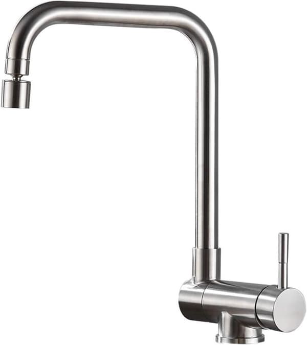 Kitchen Faucet with Pull-Out Spout - Stainless Steel Hot & Cold Water - Dual Modes