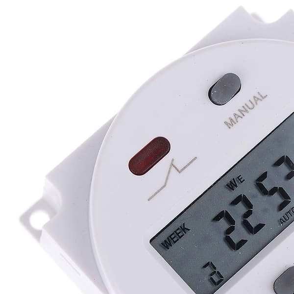 Digital timer DC/AC 12V 16A LCD-display programmerbar timer OVP-brytare