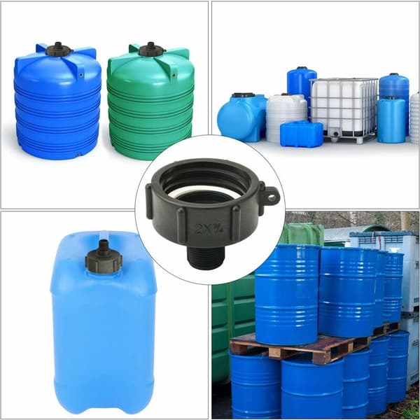 IBC-adapter S60 skrueforbindelse til IBC-vandtank 2 tommer til 3/4 tommer (1 stk)